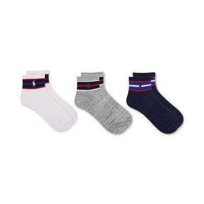 Polo Ralph Lauren Men's America Quarter Socks 3 Pack White 10 - 13