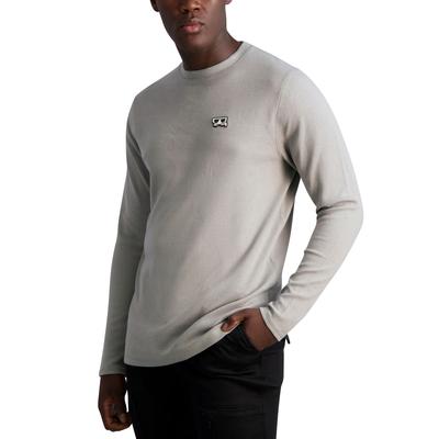 Karl Lagerfeld Men's Thermal Crewneck Shirt Gray Xxl