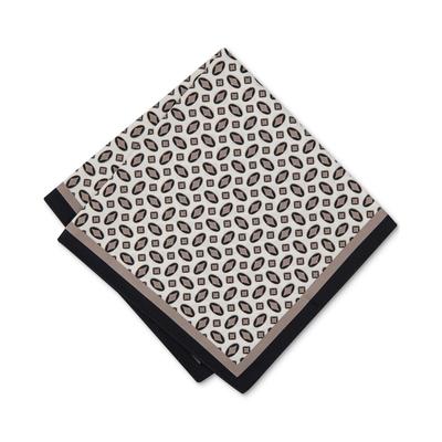 Alfani Men's Geometric Print Pocket Square Beige Taupe