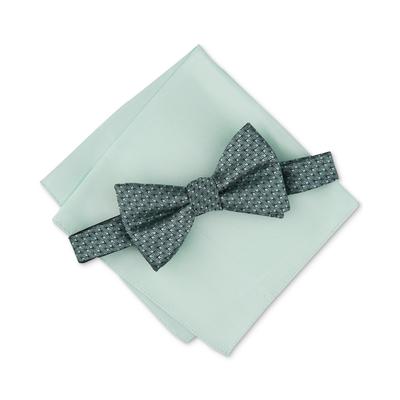 Alfani Men's 2 Pc Bow Tie & Pocket Square Set Mint