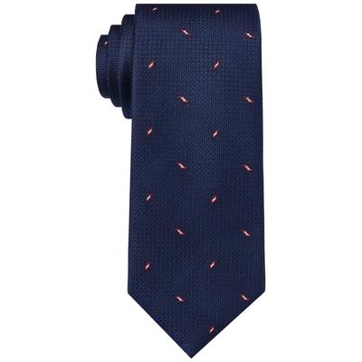 Michael Kors Men's Classic Design Spaced Out Geometric Tie Navy Blue Necktie