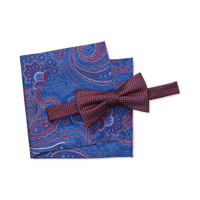 Tommy Hilfiger Mens Red Zig-Zag Bow Tie ONE SIZE Necktie