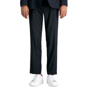 Kenneth Cole Mens Slim fit Dress Pants 36 / 32 Black Plaid Stretch