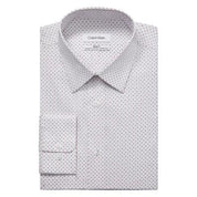Calvin Klein Men's Steel Regular Fit Button Down Dress Shirt Red 16 / 32-33