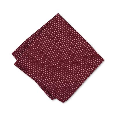 Alfani Men's Angle Geo Print Pocket Square Burgundy Red