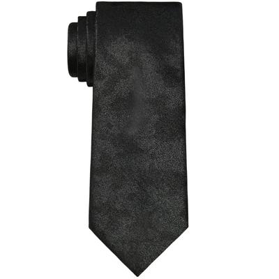 Calvin Klein Mens Slim Abstract Tie Licorice Black Necktie