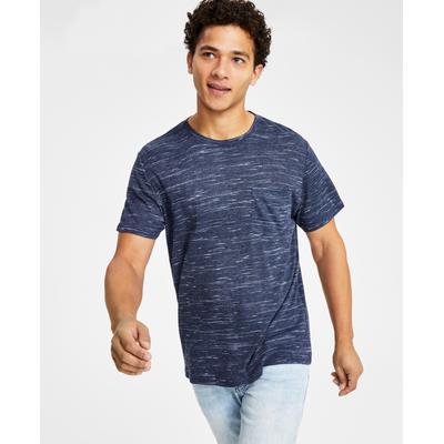 INC International Concepts Mens Classic-Fit Waffle-Knit T-Shirt Navy Small