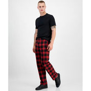 INC International Concepts Men's Slim Fit Plaid Dress Pants Red Black 33 x 32