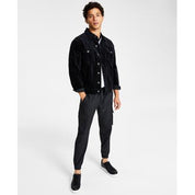 INC International Concepts Mens Velvet Short Trucker Jacket Inc Black Small