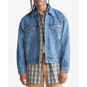 Calvin Klein Mens Archive Essential Trucker Jacket Blue XL