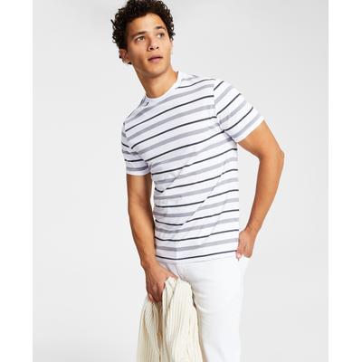 I.N.C. INTERNATIONAL CONCEPTS Men's Owen Classic-Fit Stripe T-Shirt White Large
