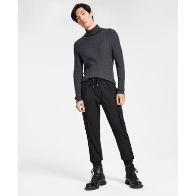 International Concepts Mens Slim Fit Drawstring Cargo Pants Black Medium