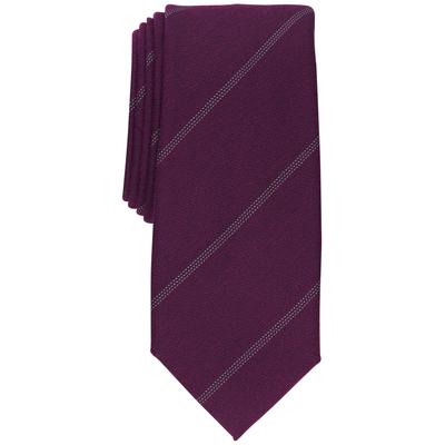 Alfani Men's Slim Necktie Stripe Fuschia Purple Tie  OS