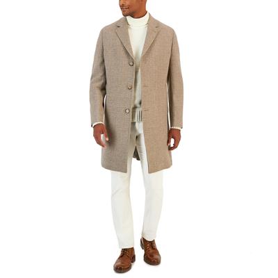 Lauren Ralph Lauren Mens Classic fit Overcoat Coat 38 S Brown Plaid