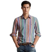 Polo Ralph Lauren Men's Classic Fit Striped Oxford Button Down Shirt Orange XL