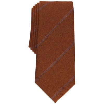 Alfani Men's Slim Stripe Tie Orange Necktie