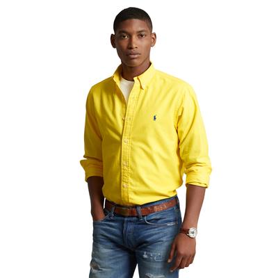 Polo Ralph Lauren Men's Classic Fit Garment Dyed Oxford Shirt Lemon Crush Small