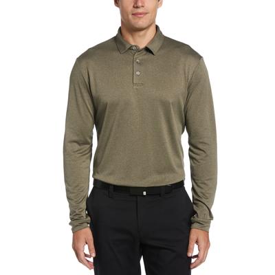 Pga Tour Mens Training Golf Polo Long Sleeve Shirt Green Medium