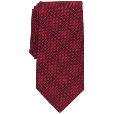 Perry Ellis Mens Wheatley Classic Geometric Print Tie Red One Size Necktie