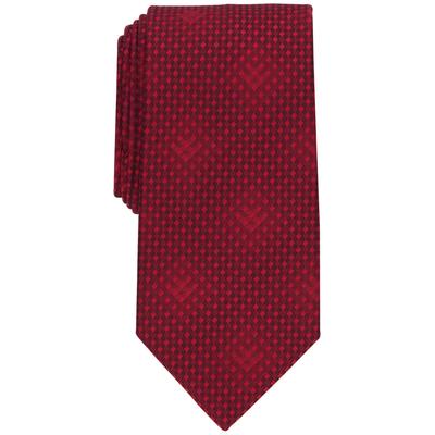 Perry Ellis Mens Wilmot Tie Red Classic Design One Size Necktie