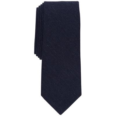 Bar III Mens Necktie Eton Skinny Tie Navy Blue OS