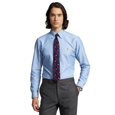 Polo Ralph Lauren Mens Classic fit Long Sleeve Button-Up Shirt XS Blue Solid
