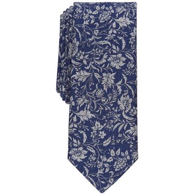 Bar III Mens Froma Floral Tie Silver