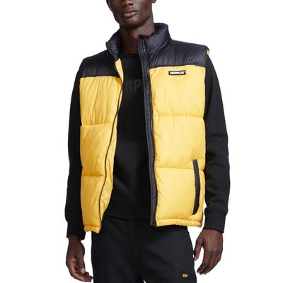 Caterpillar Men's Foundation Retro Synthetic Vest XXL 2XL Yellow Black