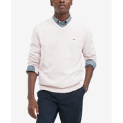 Tommy Hilfiger Mens Signature V-Neck Sweater Light Pink 2XL