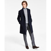 Lauren Ralph Lauren Men’s Luther Luxury Blend Overcoat Coat Herringbone Blue 36R