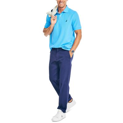 Nautica Mens Classic Fit Short Sleeve Polo Shirt Azure Blue XS