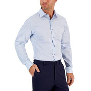 ALFANI Men's Slim Fit Stretch Geometric Print Dress Shirt Large 16 16.5 32 33