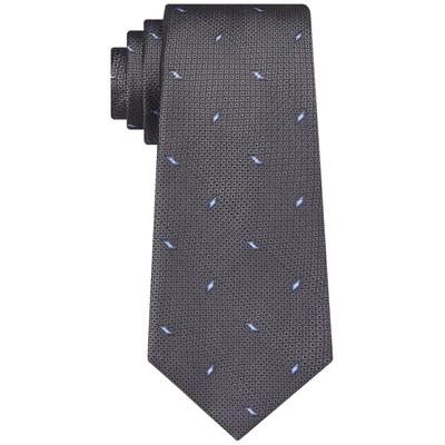Michael Kors Men's Classic Design Spaced Out Geometric Tie Grey Necktie