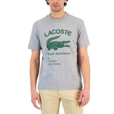 Lacoste Men's Logographic Crewneck Tshirt  Agate China  Turq/Aqua  Size 6
