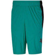 Puma Mens Colorblocked Logo Athletic Shorts Aqua Black XL