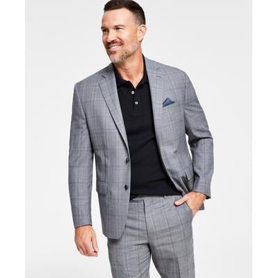 Lauren Ralph Lauren Men's Classic Fit Suit Jacket Light Grey Plaid 38R