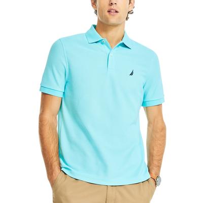 Nautica Mens Classic Fit Short Sleeve Deck Polo Shirt Bright Blue XS