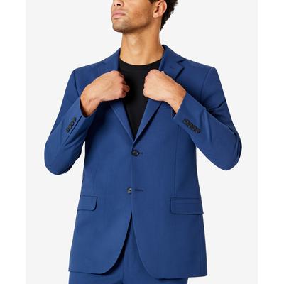 Dkny Mens Modern fit Suit Jacket Blazer 38 L Navy Blue Solid Stretch