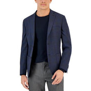 Bar Iii Mens Slim fit Sport Coat Blazer 36 S Blue Plaid