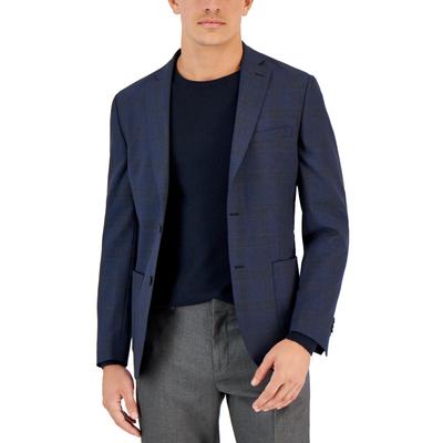 Bar Iii Mens Slim fit Sport Coat Blazer 36 S Blue Plaid