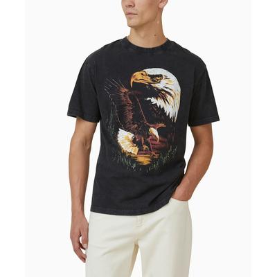 Cotton On Mens Premium Loose Fit Art T Shirt Washed Black Small