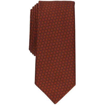 Alfani Men's Rolling Neat Slim Necktie Cognac