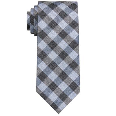 Michael Kors Men's Classic Design Gingham Tie Blue Necktie