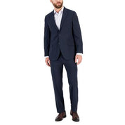 Nautica Mens Slim Fit Suit 36S / 30 x 32 Blue Check Plaid Flat Pant