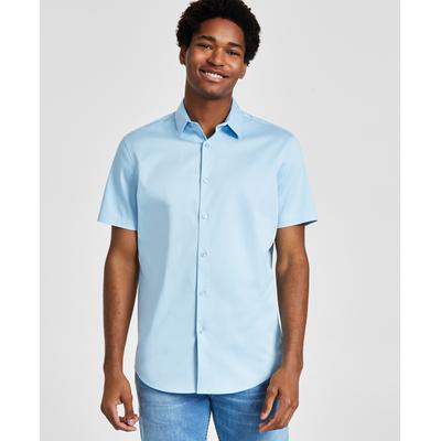 INC International Concepts Mens Tuxedo Classic-Fit Solid Blue Shirt 2XL