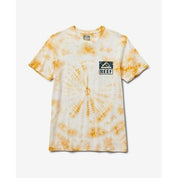 Reef Mens Wellie Cotton Tie Dye Logo T Shirt XXL 2XL White