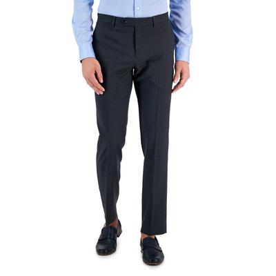 Tommy Hilfiger Mens Modern fit Wool Dress Pants 36 / 32 Charcoal Gray Solid