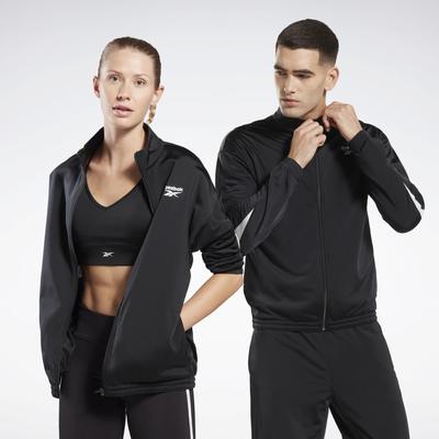 Reebok Mens Regular fit Track Jacket Coat Medium Black Solid