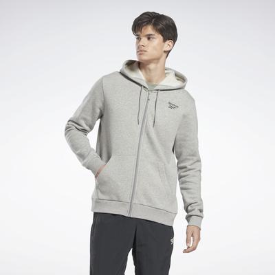 Reebok Mens Regular fit Hoodie Sweatshirt Medium Grey Solid