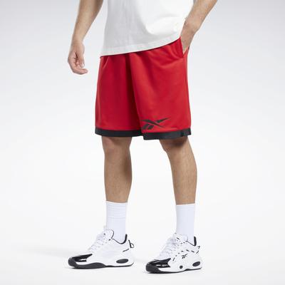 REEBOK Mens Regular fit Basketball Shorts Medium / 11 Red